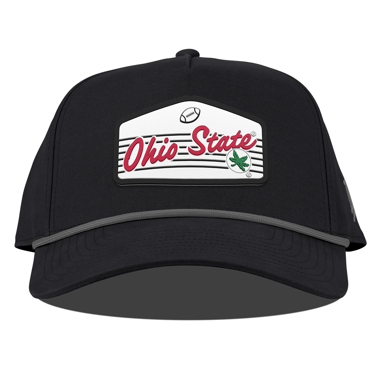 Ohio State University "Buckeyes Football'" Curved Canvas 5 Panel Rope Vintage Black