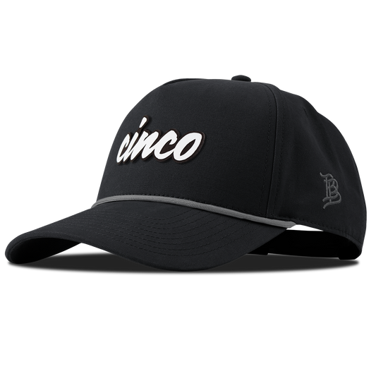 Cinco Script Curved Canvas 5 Panel Rope Vintage Black