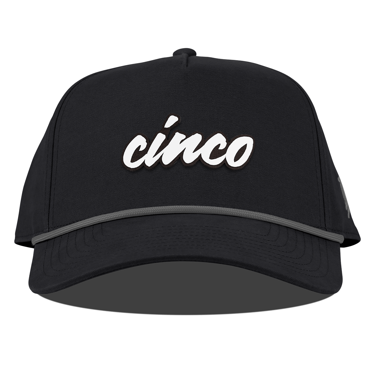 Cinco Script Curved Canvas 5 Panel Rope Vintage Black