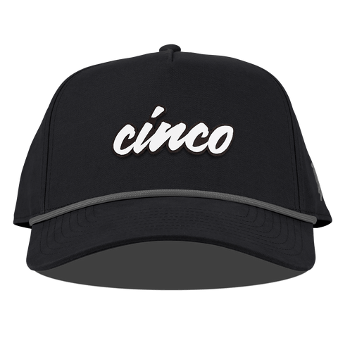 Cinco Script Curved Canvas 5 Panel Rope Vintage Black