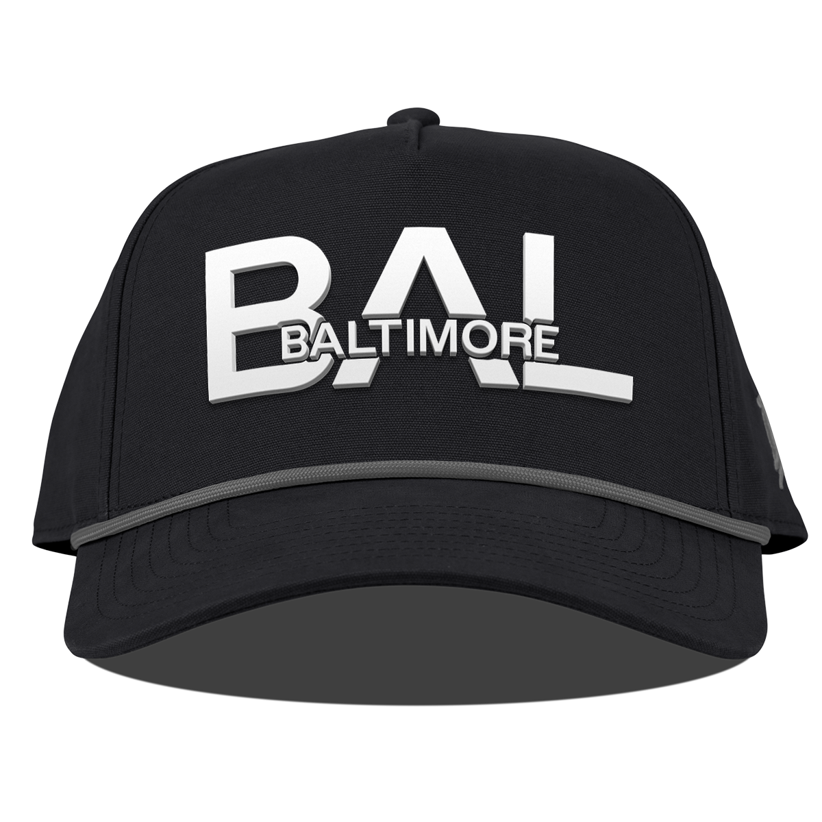 City Block Baltimore Curved Canvas 5 Panel Rope Vintage Black