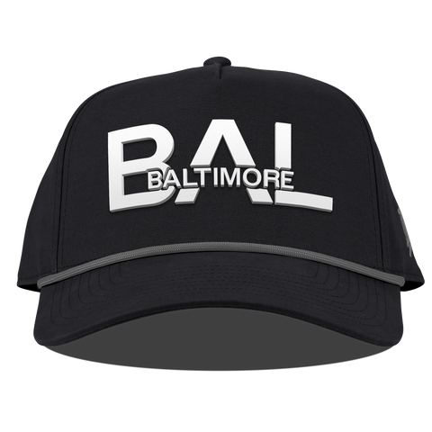 City Block Baltimore Curved Canvas 5 Panel Rope Vintage Black