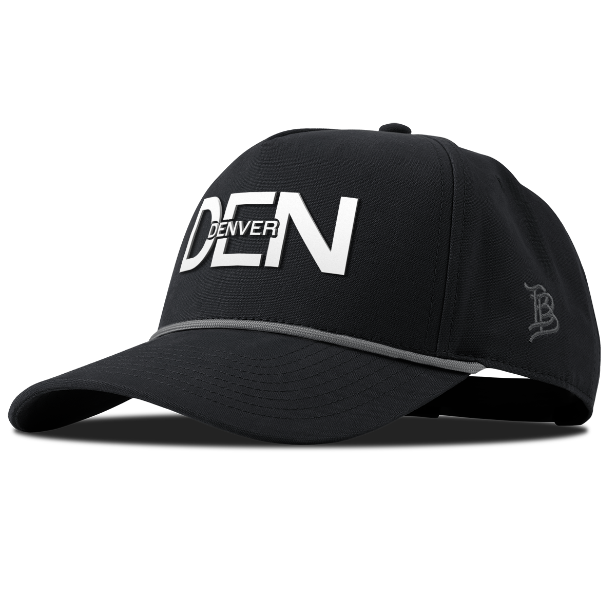 City Block Denver Curved Canvas 5 Panel Rope Vintage Black