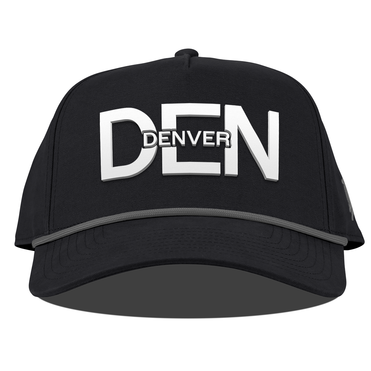 City Block Denver Curved Canvas 5 Panel Rope Vintage Black