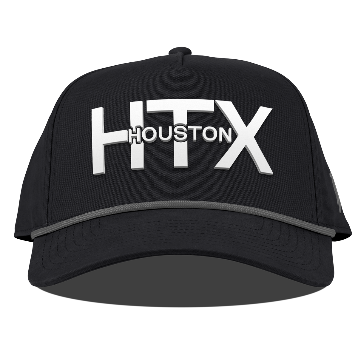 City Block Houston (HTX) Curved Canvas 5 Panel Rope Vintage Black