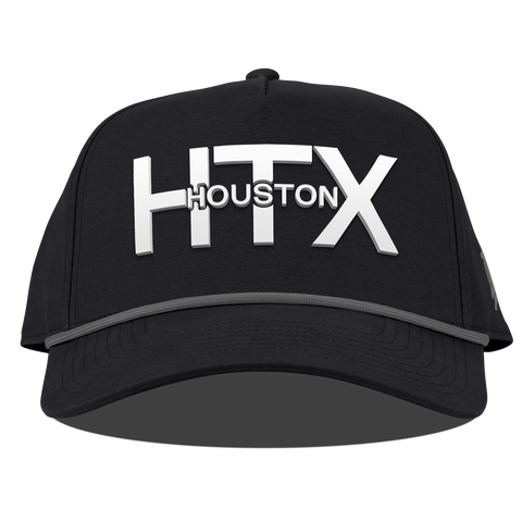 City Block Houston (HTX) Curved Canvas 5 Panel Rope Vintage Black