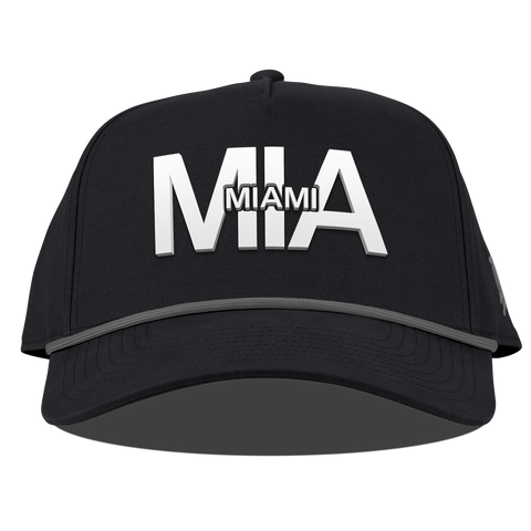 City Block Miami Curved Canvas 5 Panel Rope Vintage Black