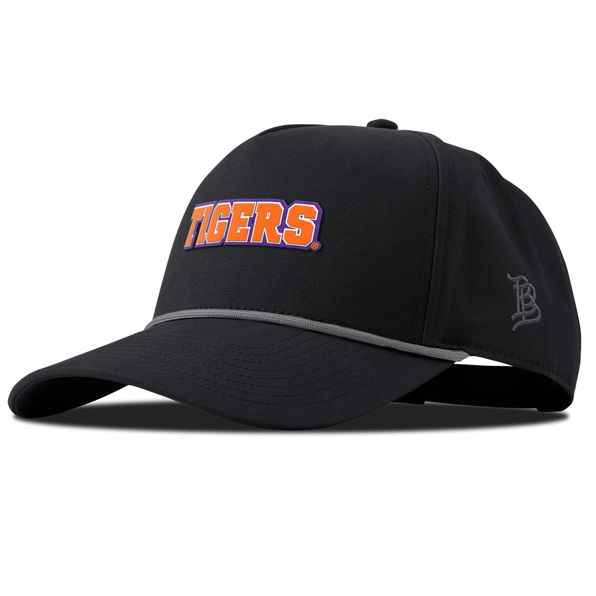 Clemson University "Clemson Tigers Block" Curved Canvas 5 Panel Rope Vintage Black