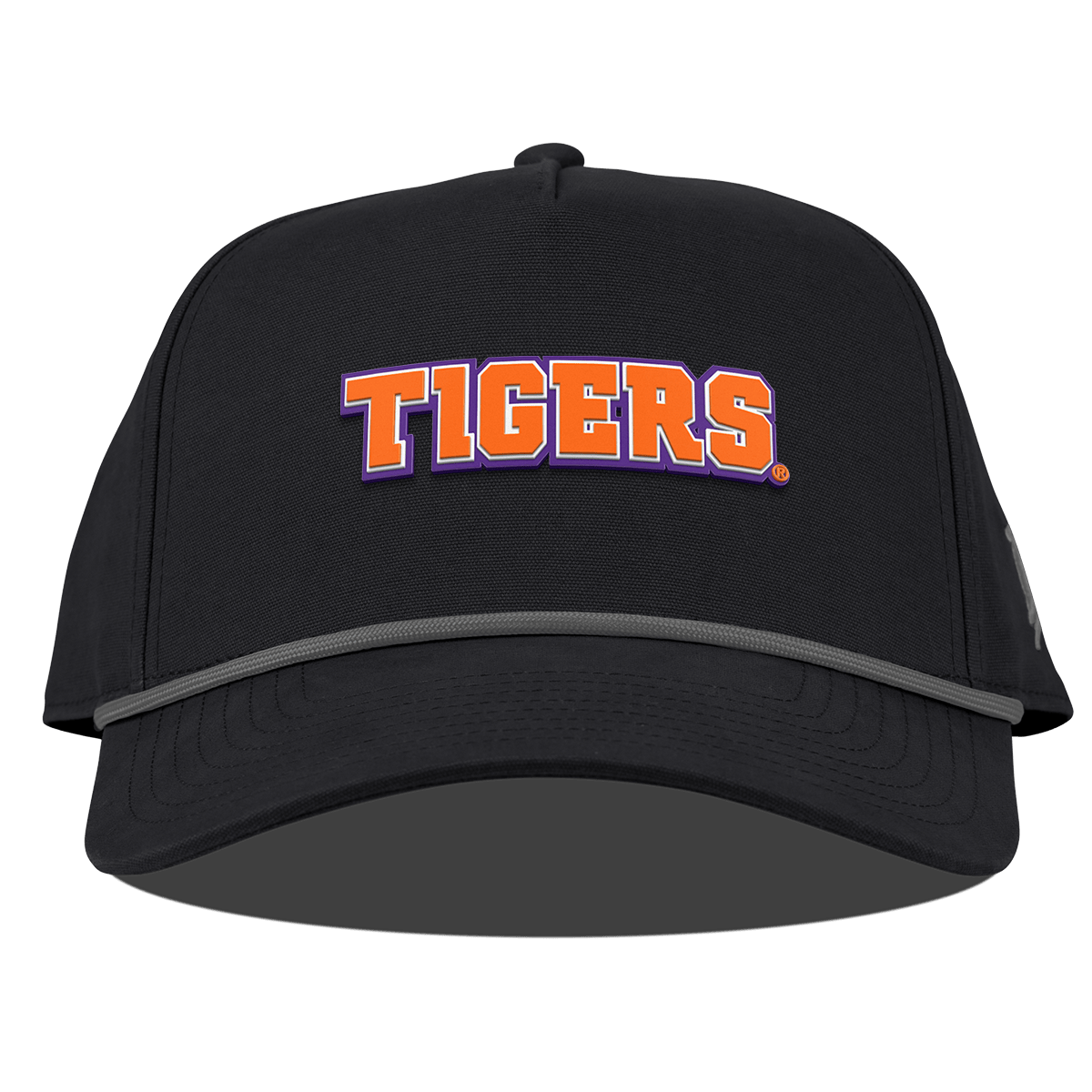 Clemson University "Clemson Tigers Block" Curved Canvas 5 Panel Rope Vintage Black