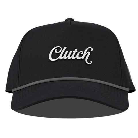 Clutch Script Curved Canvas 5 Panel Rope Vintage Black