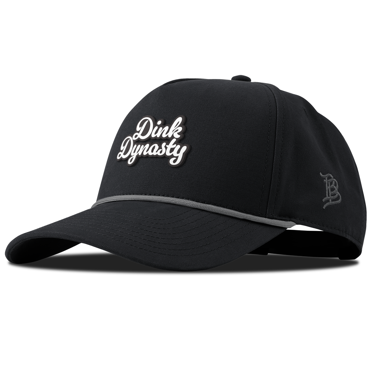 Dink Dynasty Script Curved Canvas 5 Panel Rope Vintage Black
