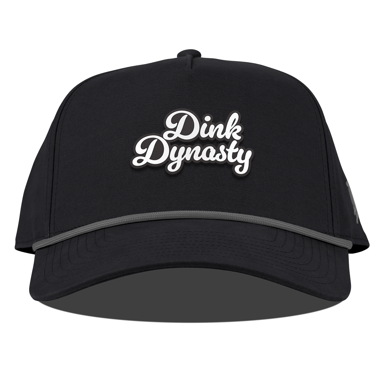 Dink Dynasty Script Curved Canvas 5 Panel Rope Vintage Black