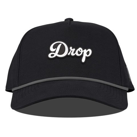 Drop Script Curved Canvas 5 Panel Rope Vintage Black