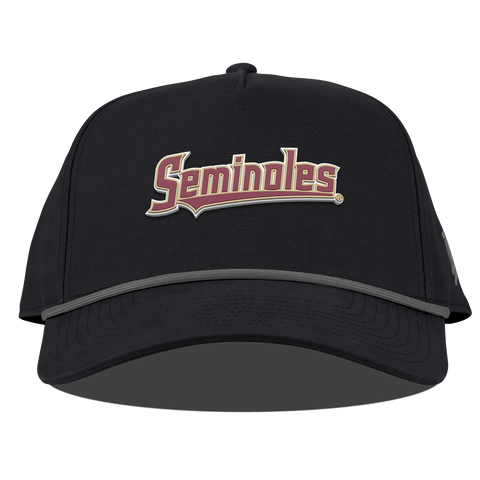 Florida State University "FSU Seminoles Block" Curved Canvas 5 Panel Rope Vintage Black