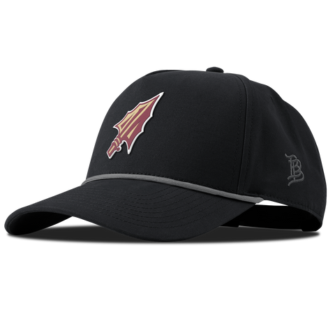 Florida State University "FSU Spear Tip" Curved Canvas 5 Panel Rope Vintage Black