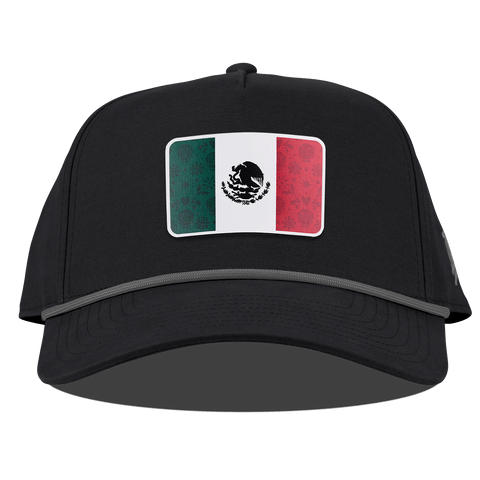 Fiesta Flag Curved Canvas 5 Panel Rope Vintage Black