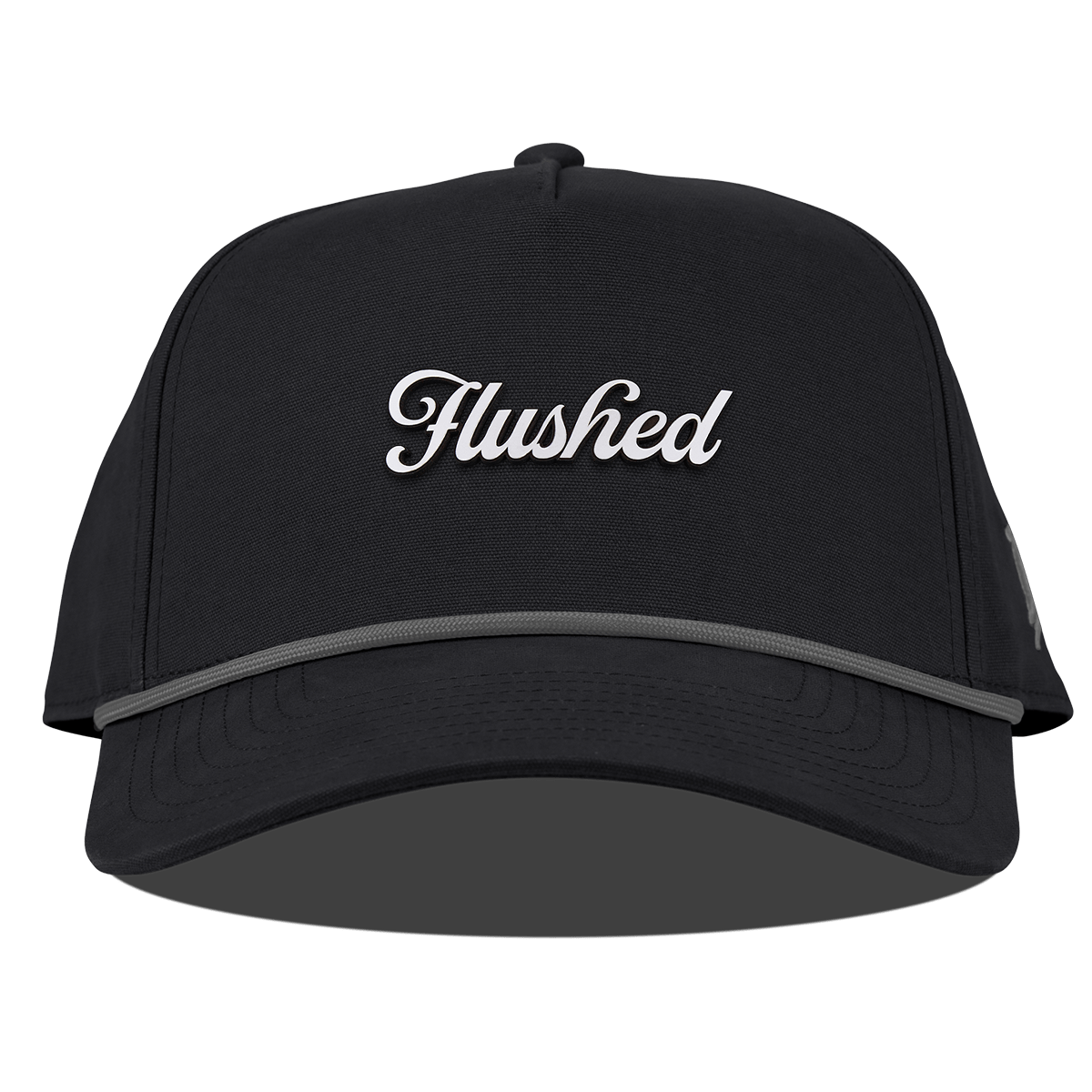 Flushed Script Curved Canvas 5 Panel Rope Vintage Black
