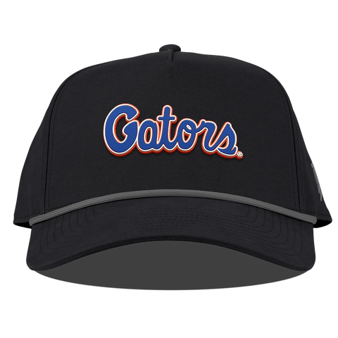 University of Florida "Gator Script" Curved Canvas 5 Panel Rope Vintage Black
