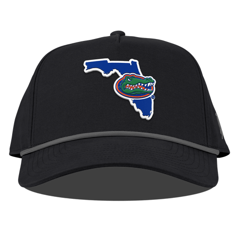 University of Florida "Gator State" Curved Canvas 5 Panel Rope Vintage Black