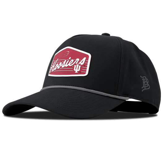 Indiana University "Hoosiers Football" Curved Canvas 5 Panel Rope Vintage Black