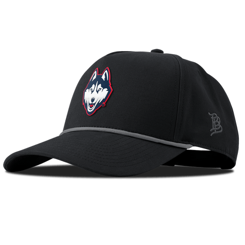 University of Connecticut "Huskies Mascot" Curved Canvas 5 Panel Rope Vintage Black
