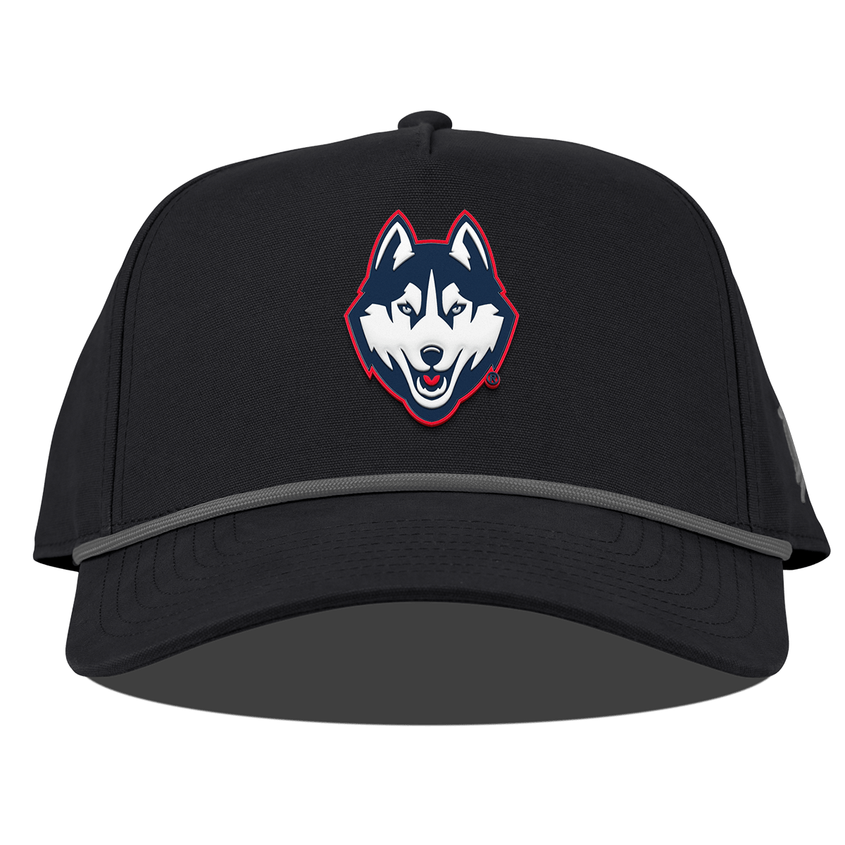 University of Connecticut "Huskies Mascot" Curved Canvas 5 Panel Rope Vintage Black