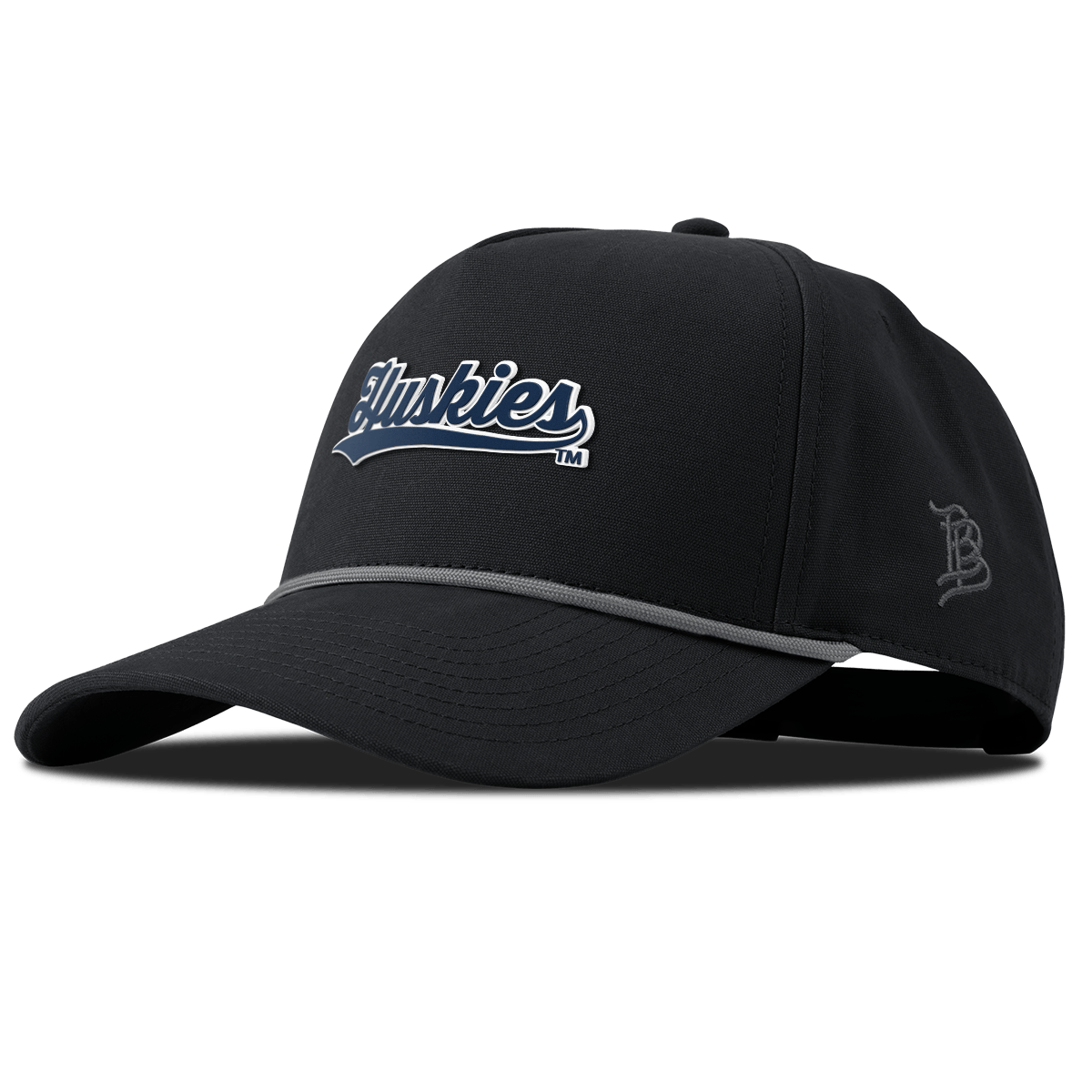 University of Connecticut "Huskies Script" Curved Canvas 5 Panel Rope Vintage Black