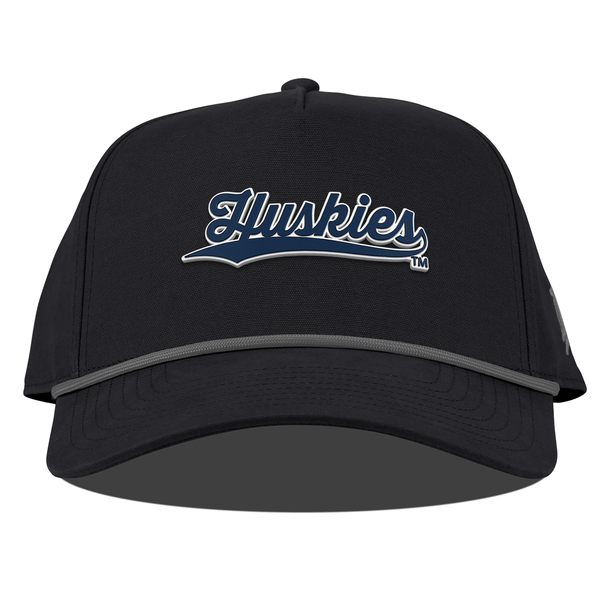 University of Connecticut "Huskies Script" Curved Canvas 5 Panel Rope Vintage Black
