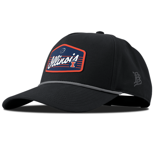 University of Illinois "Illini Football" Curved Canvas 5 Panel Rope Vintage Black