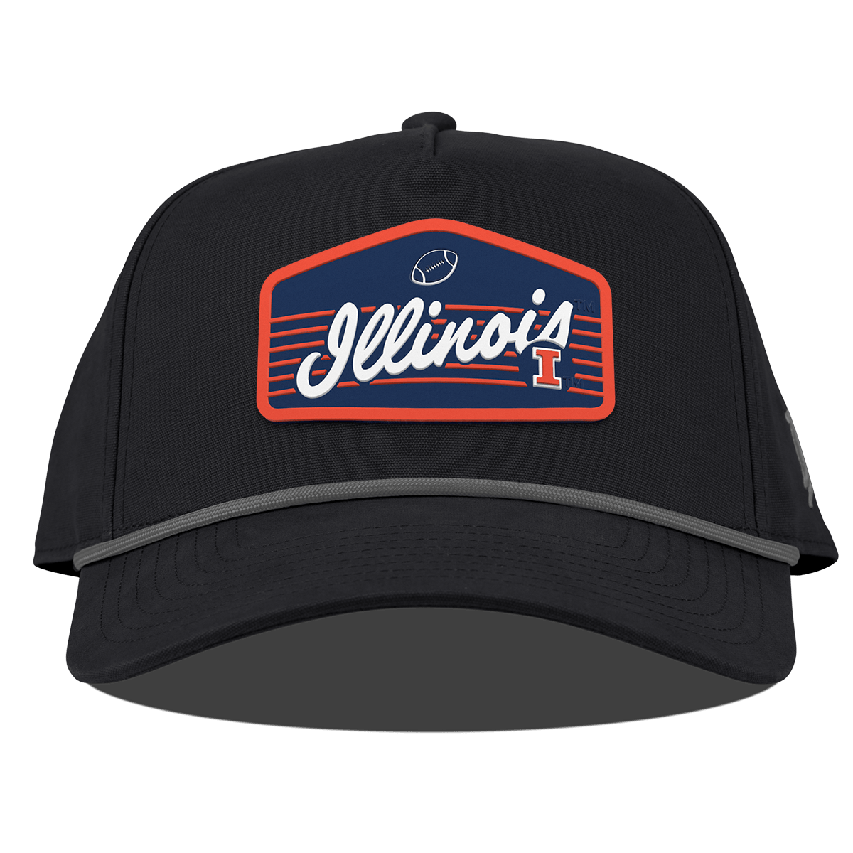 University of Illinois "Illini Football" Curved Canvas 5 Panel Rope Vintage Black