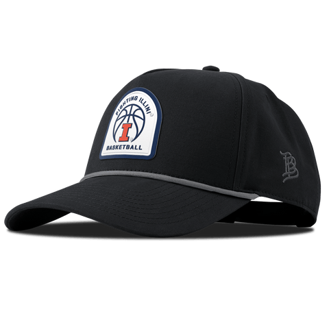 University of Illinois "Illinois Basketball" Curved Canvas 5 Panel Rope Vintage Black