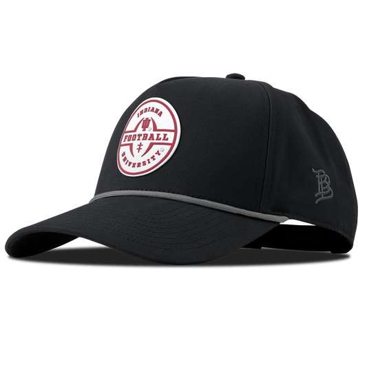 Indiana University "Indiana Football Legacy" Curved Canvas 5 Panel Rope Vintage Black