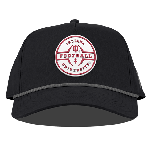 Indiana University "Indiana Football Legacy" Curved Canvas 5 Panel Rope Vintage Black