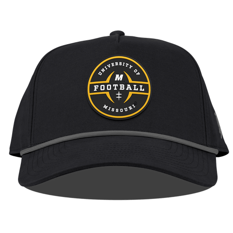 University of Missouri "Mizzou Football" Curved Canvas 5 Panel Rope Vintage Black