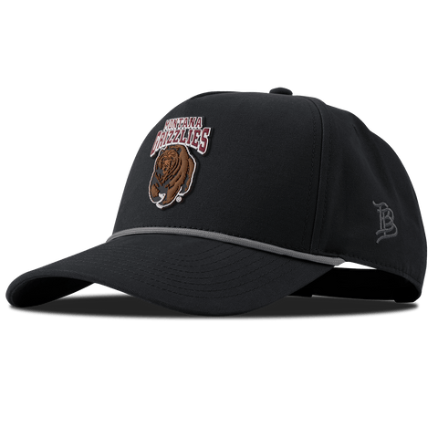 University of Montana "Montana Grizzlies Team Logo" Curved Canvas 5 Panel Rope Vintage Black