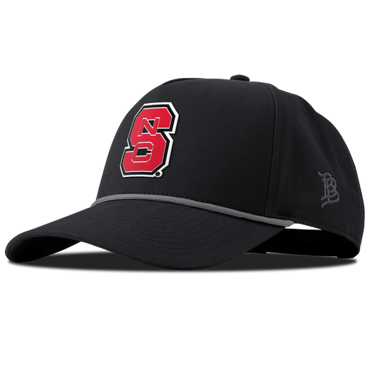 North Carolina State "NC State Block" Curved Canvas 5 Panel Rope Vintage Black