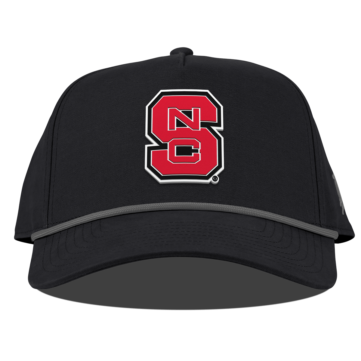 North Carolina State "NC State Block" Curved Canvas 5 Panel Rope Vintage Black