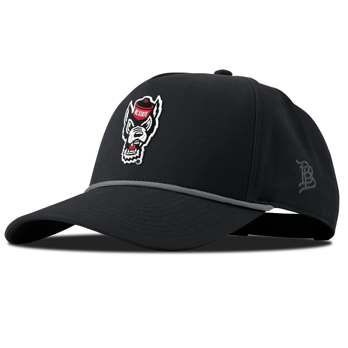 North Carolina State "NC State Team Logo" Curved Canvas 5 Panel Rope Vintage Black