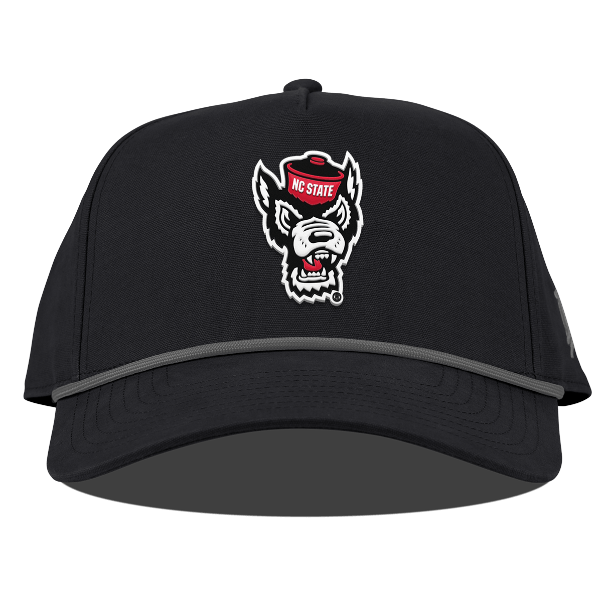 North Carolina State "NC State Team Logo" Curved Canvas 5 Panel Rope Vintage Black