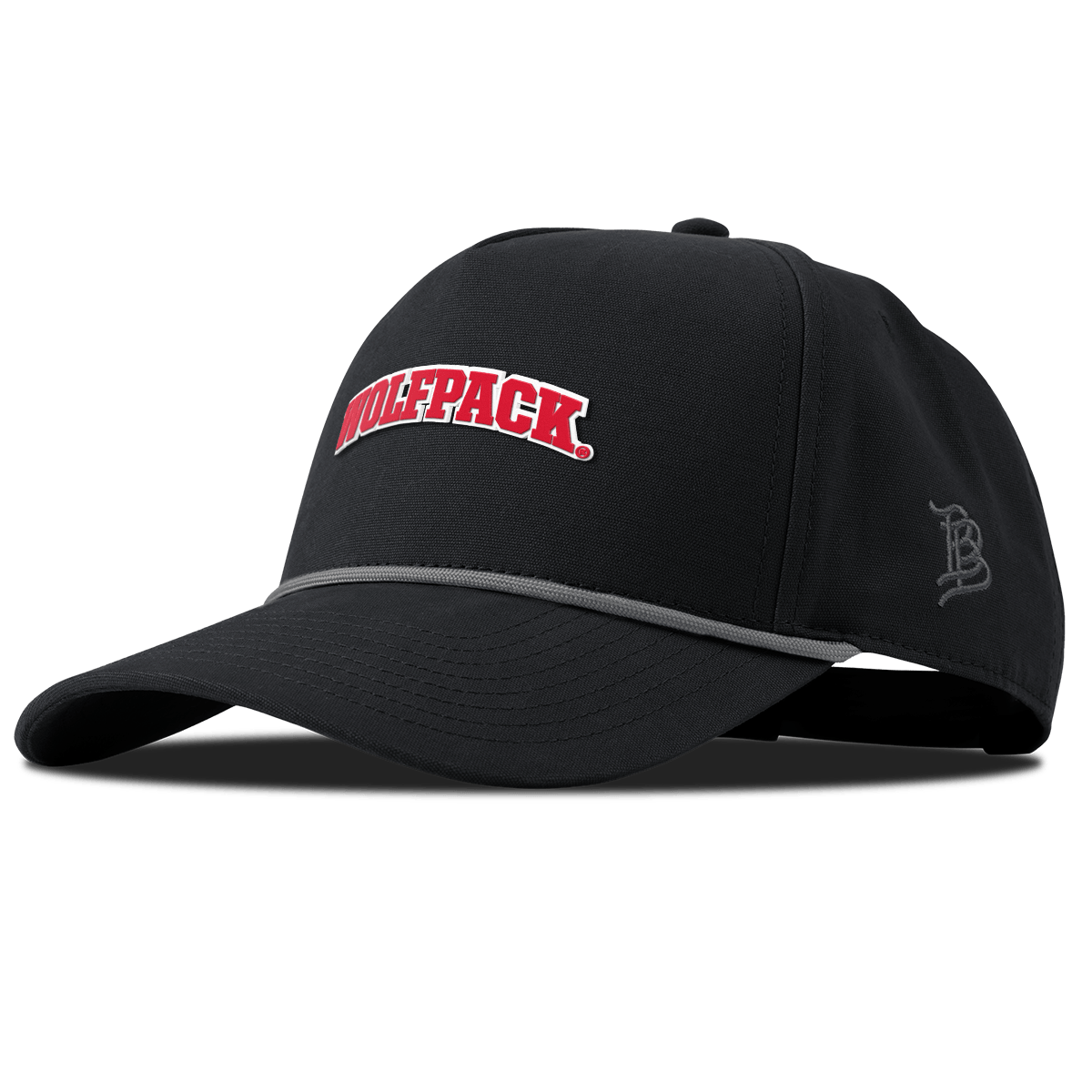 North Carolina State "NC State Wolfpack" Curved Canvas 5 Panel Rope Vintage Black