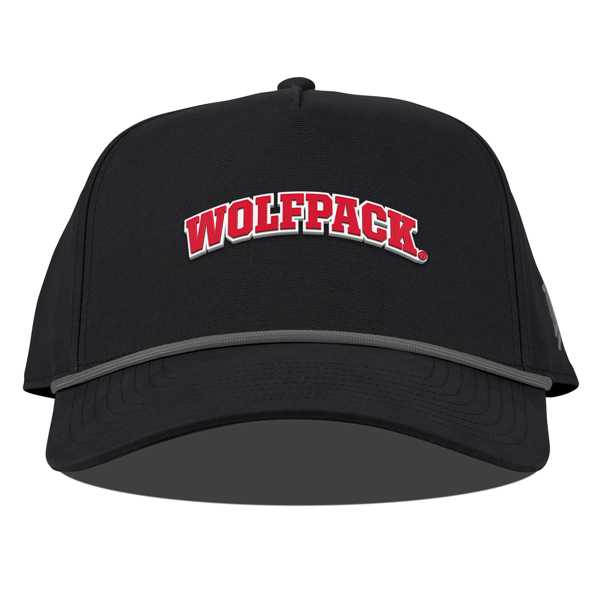 North Carolina State "NC State Wolfpack" Curved Canvas 5 Panel Rope Vintage Black
