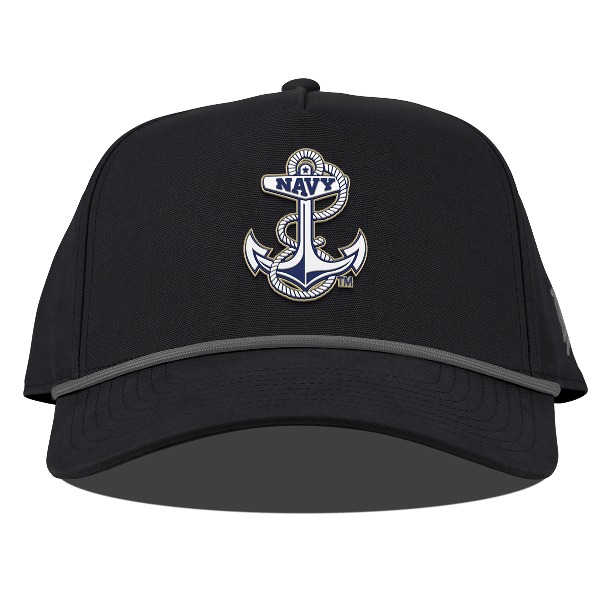 United States Naval Academy "Naval Academy Midshipman" Curved Canvas 5 Panel Rope Vintage Black