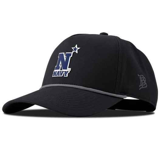 United States Naval Academy "Naval Academy Team Logo Navy" Curved Canvas 5 Panel Rope Vintage Black