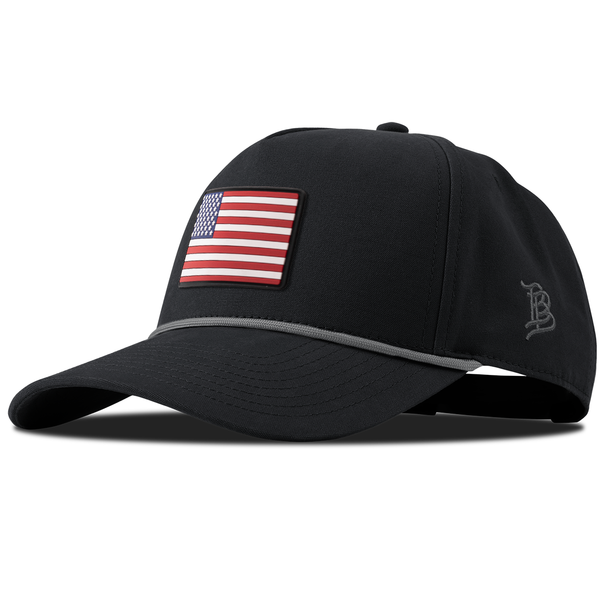 Old Glory PVC Canvas 5 Panel Rope Vintage Black
