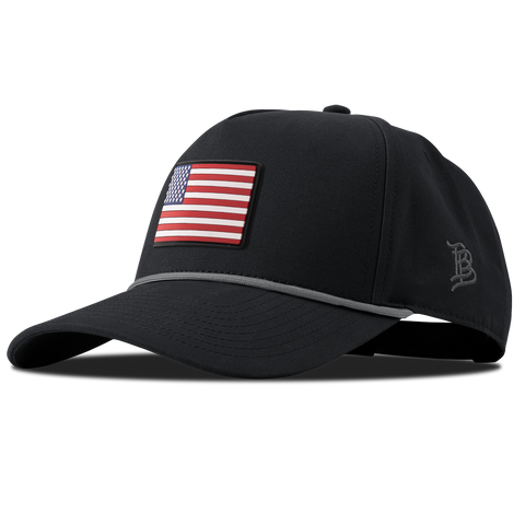 Old Glory PVC Canvas 5 Panel Rope Vintage Black