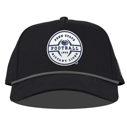 Penn State University "Nittany Lions Football" Curved Canvas 5 Panel Rope Vintage Black