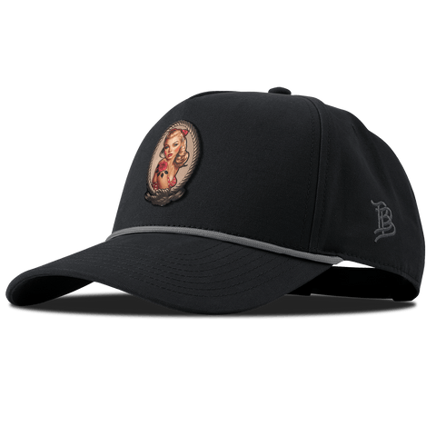 Portrait Piece Curved Canvas 5 Panel Rope Back Vintage Black