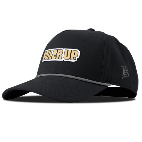 Purdue University "Purdue Boiler Up" Curved Canvas 5 Panel Rope Vintage Black