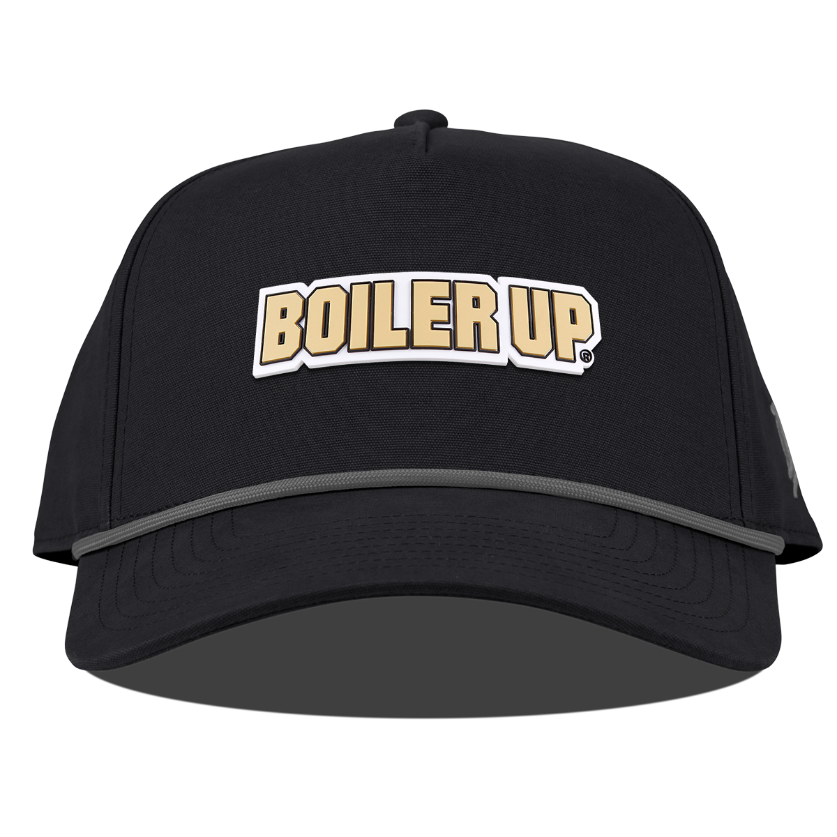 Purdue University "Purdue Boiler Up" Curved Canvas 5 Panel Rope Vintage Black