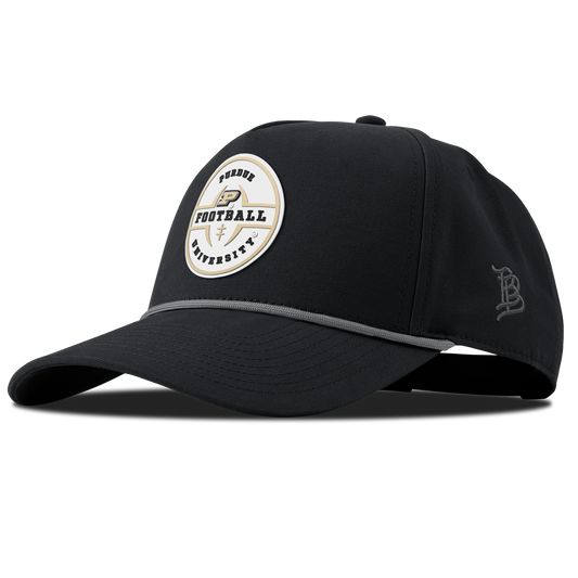 Purdue University "Purdue Football Legacy" Curved Canvas 5 Panel Rope Vintage Black
